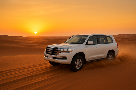 Sunrise Dune Bashing in a 4x4 Land Cruiser: Adventure at Dawn